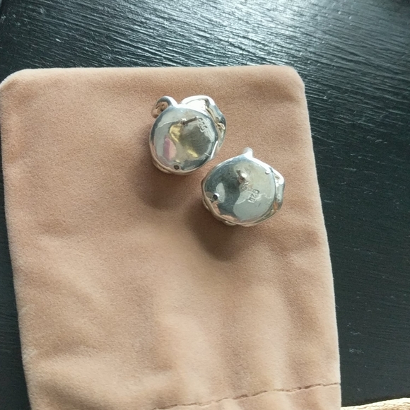 STERLING SILVER Sculpted Rosebud Earrings Israel - Picture 5 of 8